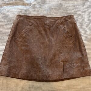 Blank NYC Tan Suede Mini Skirt